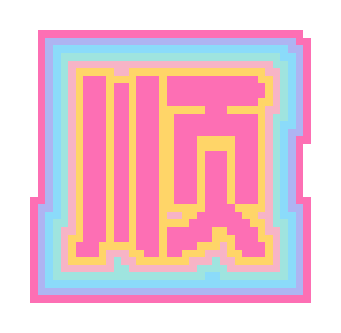顺字粉色方块